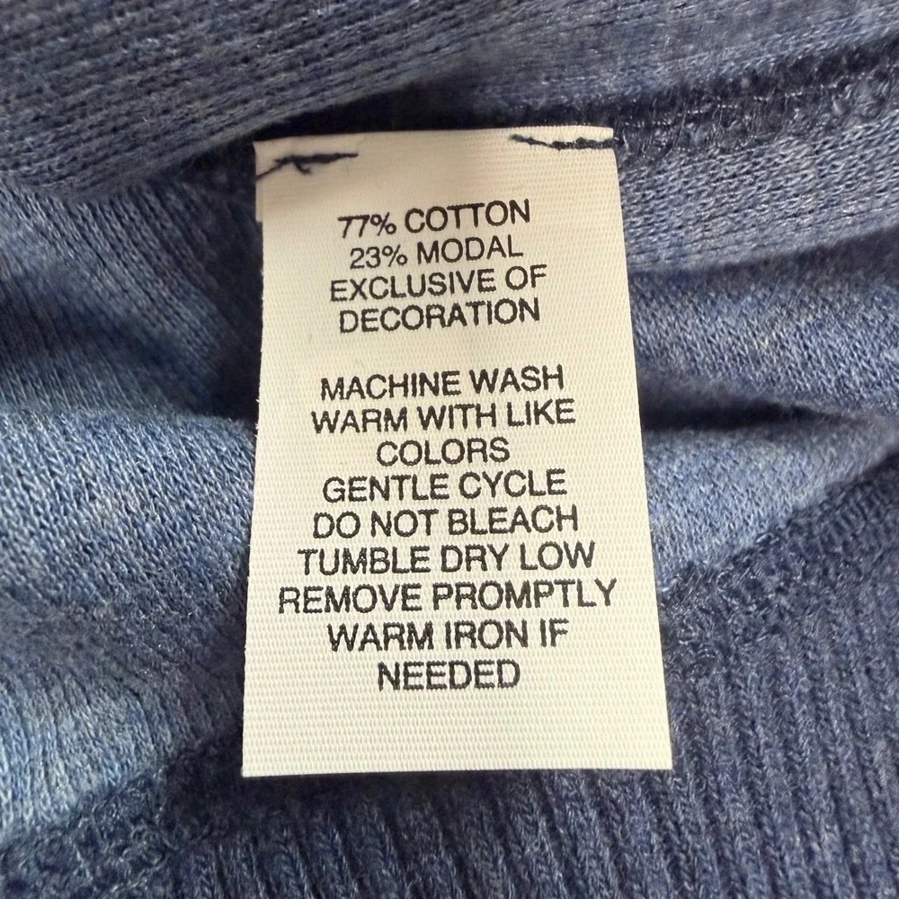 Cremieux Mens XL Blue Reversable Quarter Zip Pullover Cotton Modal Sweater